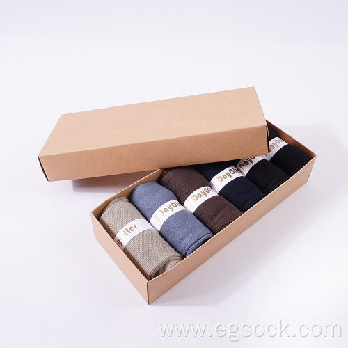 Mercerized cotton dress socks for men-M6